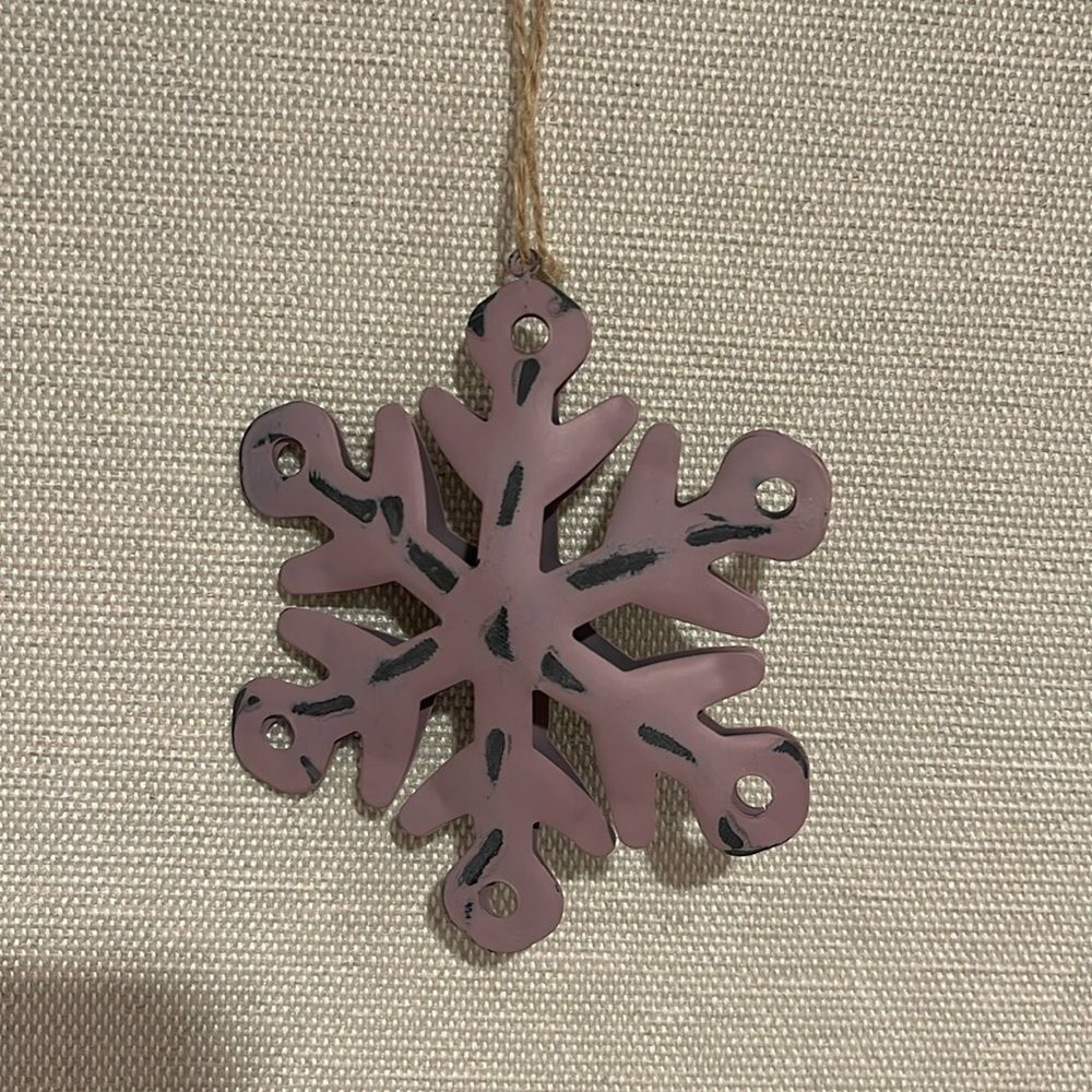 Purple Metal Snowflake Ornament - Picture 1 of 4